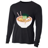 Cute Frog Ramen Cooling Performance Long Sleeve Crew