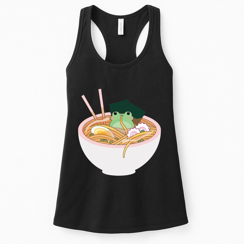Cute Frog Ramen Womens Tank Top