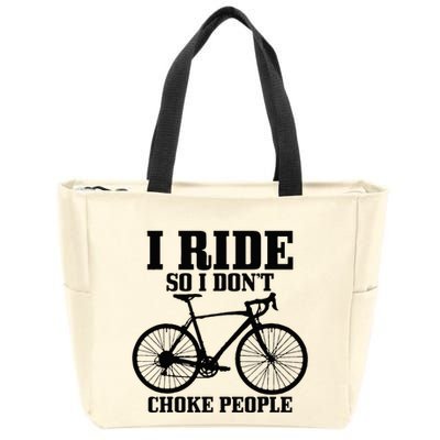 Cycling Funny Road Bike Bicycle Cyclist Men Women Zip Tote Bag