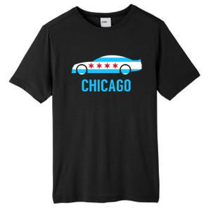 Chicago Flag Race Car Tall Fusion ChromaSoft Performance T-Shirt