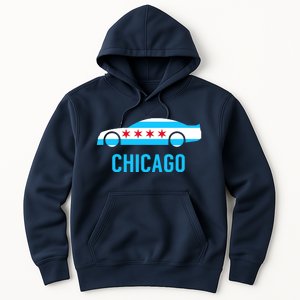 Chicago Flag Race Car Hoodie