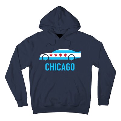 Chicago Flag Race Car Hoodie