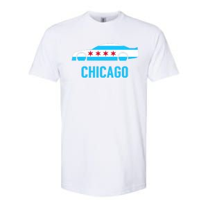 Chicago Flag Race Car Softstyle CVC T-Shirt