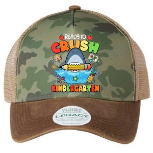 Cute Funny Ready To Crush Kindergarten School Shark Legacy Tie Dye Trucker Hat