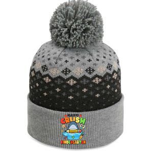 Cute Funny Ready To Crush Kindergarten School Shark The Baniff Cuffed Pom Beanie