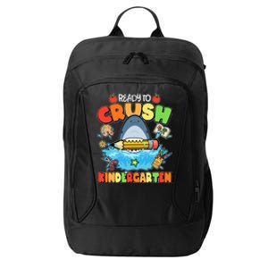 Cute Funny Ready To Crush Kindergarten School Shark City Backpack