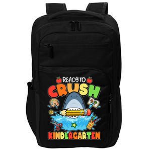 Cute Funny Ready To Crush Kindergarten School Shark Impact Tech Backpack