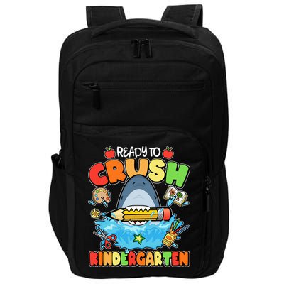 Cute Funny Ready To Crush Kindergarten School Shark Impact Tech Backpack