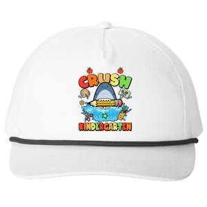 Cute Funny Ready To Crush Kindergarten School Shark Snapback Five-Panel Rope Hat