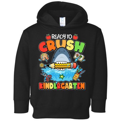 Cute Funny Ready To Crush Kindergarten School Shark Toddler Hoodie
