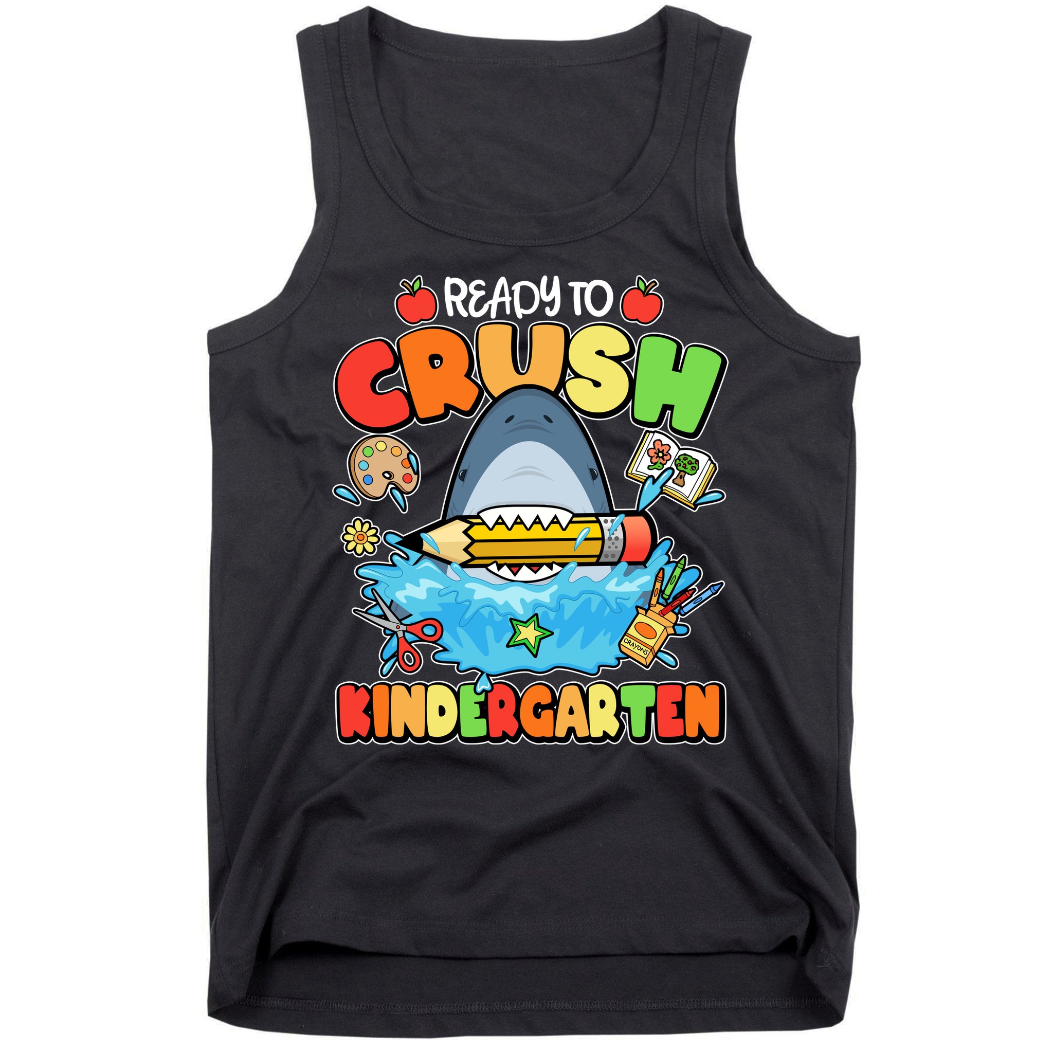 Cute Funny Ready To Crush Kindergarten School Shark Tank Top