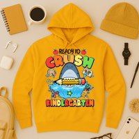 Cute Funny Ready To Crush Kindergarten School Shark Hoodie