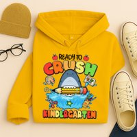 Cute Funny Ready To Crush Kindergarten School Shark Hoodie