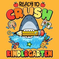 Cute Funny Ready To Crush Kindergarten School Shark Hoodie