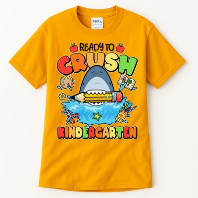 Cute Funny Ready To Crush Kindergarten School Shark Tall T-Shirt