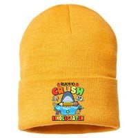 Cute Funny Ready To Crush Kindergarten School Shark Sustainable Knit Beanie