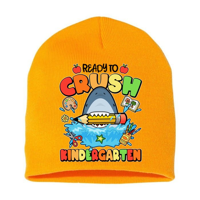 Cute Funny Ready To Crush Kindergarten School Shark Short Acrylic Beanie