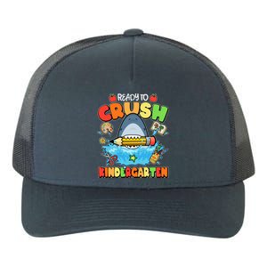 Cute Funny Ready To Crush Kindergarten School Shark Yupoong Adult 5-Panel Trucker Hat