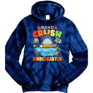 Cute Funny Ready To Crush Kindergarten School Shark Tie Dye Hoodie