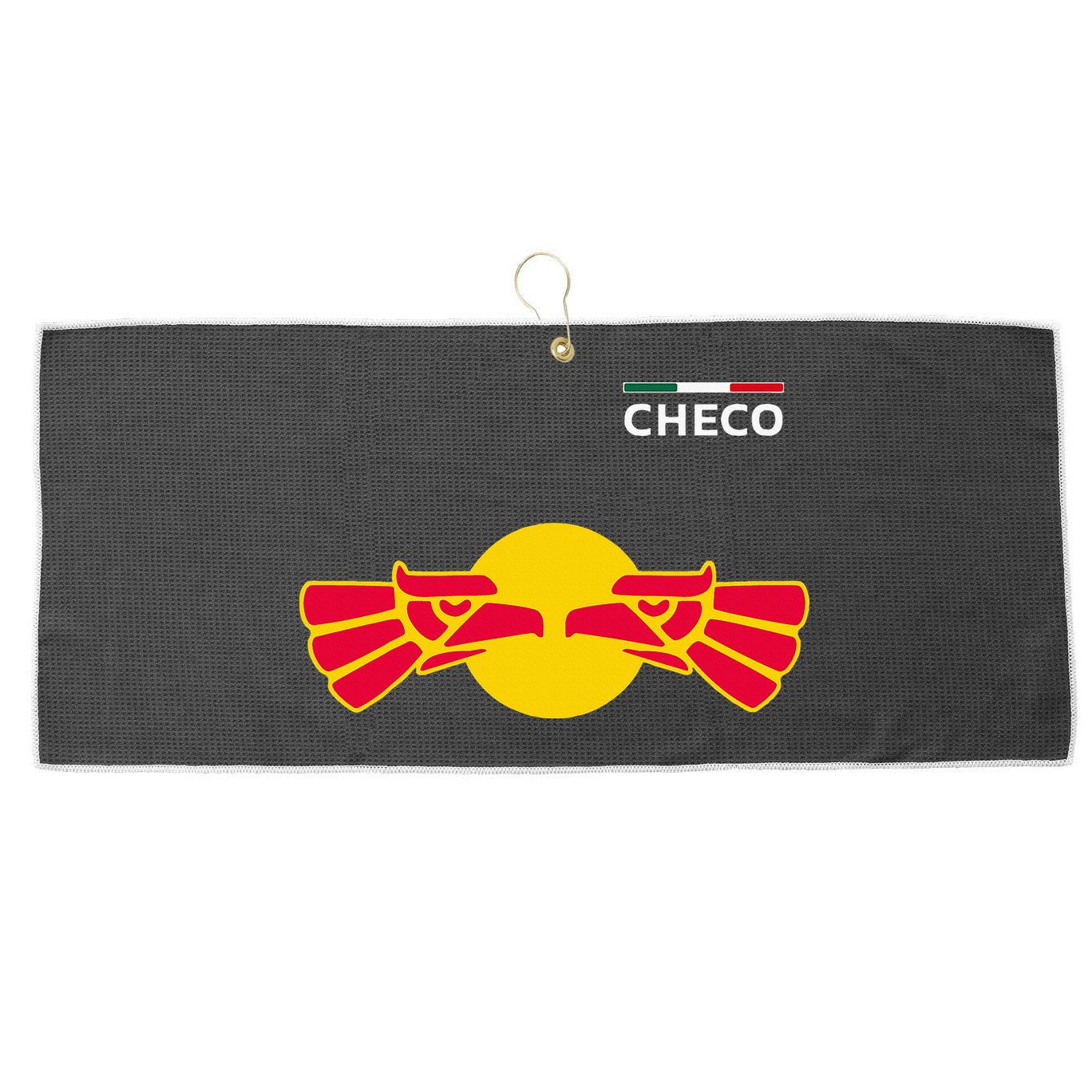Checo Formula Racing Driver Fan Team Funny Hecho En Mexico Large Microfiber Waffle Golf Towel