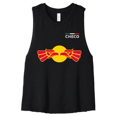 Checo Formula Racing Driver Fan Team Funny Hecho En Mexico Women's Racerback Cropped Tank