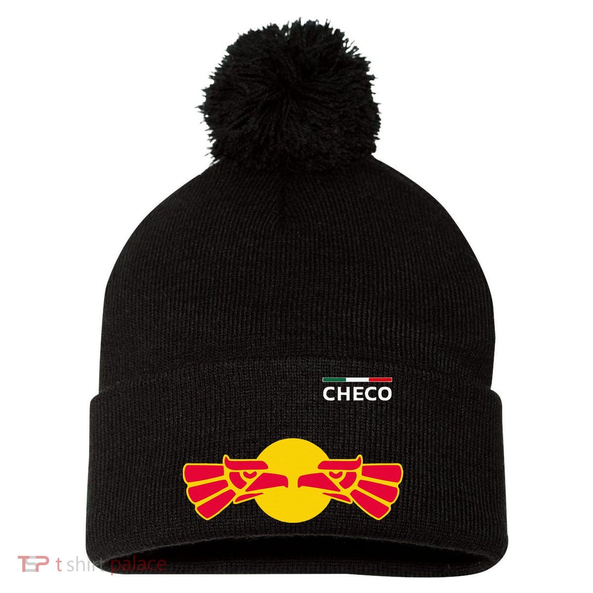 Checo Formula Racing Driver Fan Team Funny Hecho En Mexico Pom Pom 12in Knit Beanie