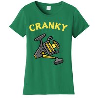 Cranky Fishing Reel Pun Humor Fishermen Women's T-Shirt