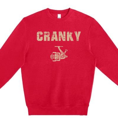 Cranky Fishing Reel Premium Crewneck Sweatshirt