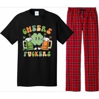 Cheers Fuckers Retro Beer Drinking Team Lucky Clover Saint Patrick's Day Pajama Set