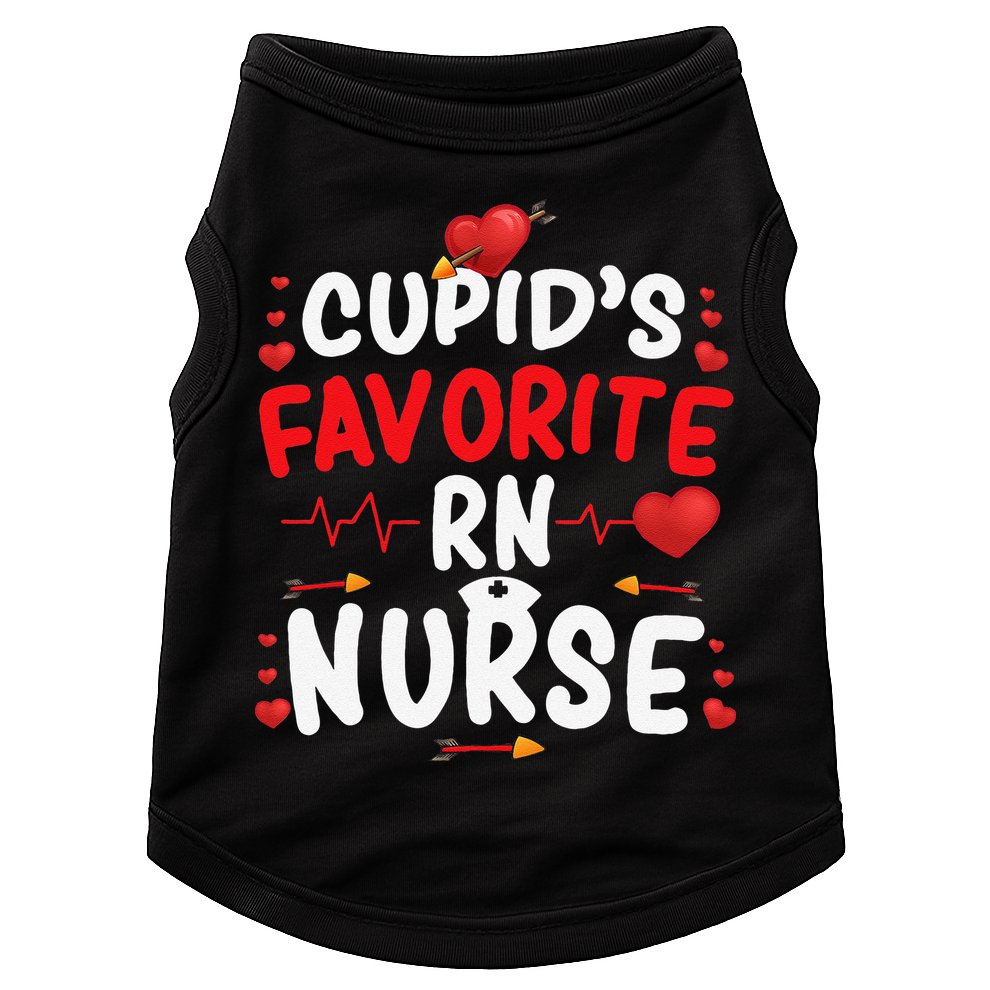 Cupid's Favorite RN Nurse Cute Valentine's Day Nurses Gifts Doggie Tank