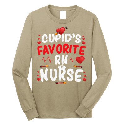 Cupid's Favorite RN Nurse Cute Valentine's Day Nurses Gifts Long Sleeve Shirt