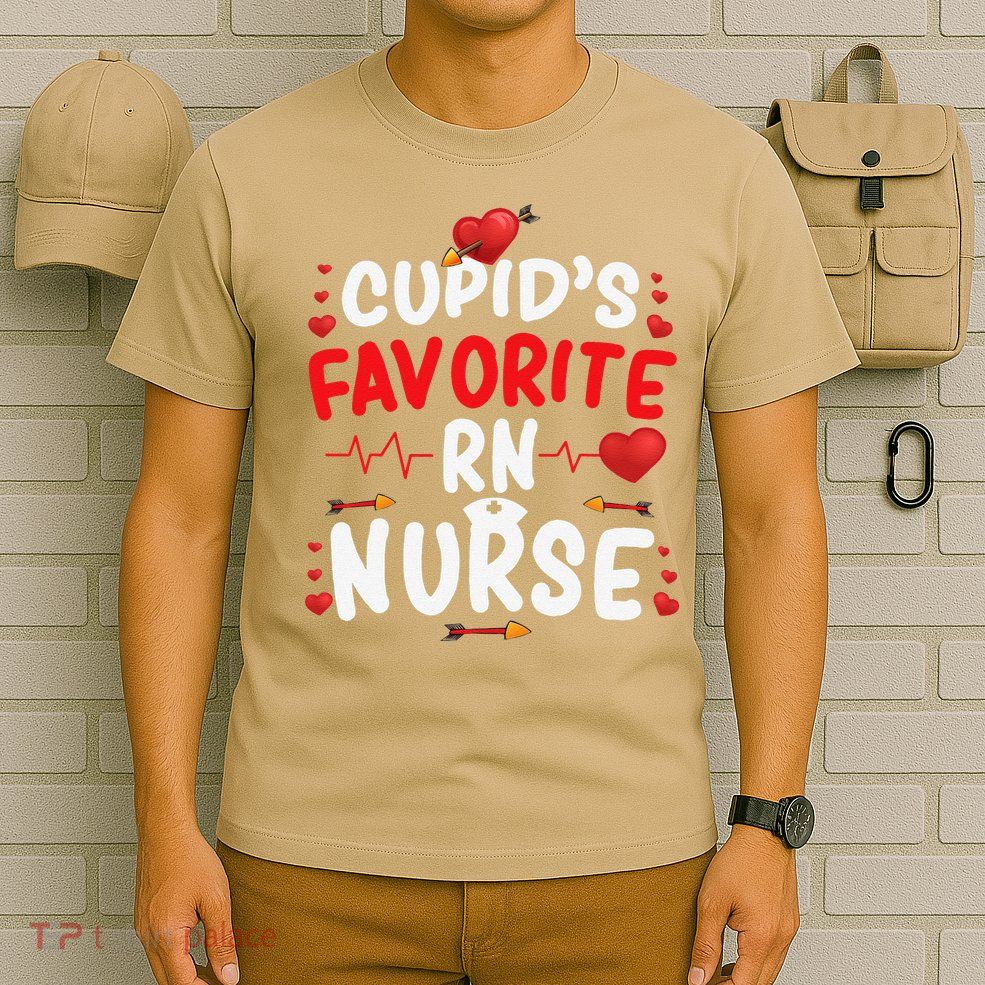 Cupid's Favorite RN Nurse Cute Valentine's Day Nurses Gifts T-Shirt