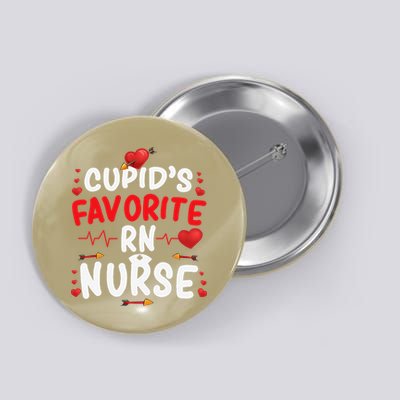 Cupid's Favorite RN Nurse Cute Valentine's Day Nurses Gifts Button