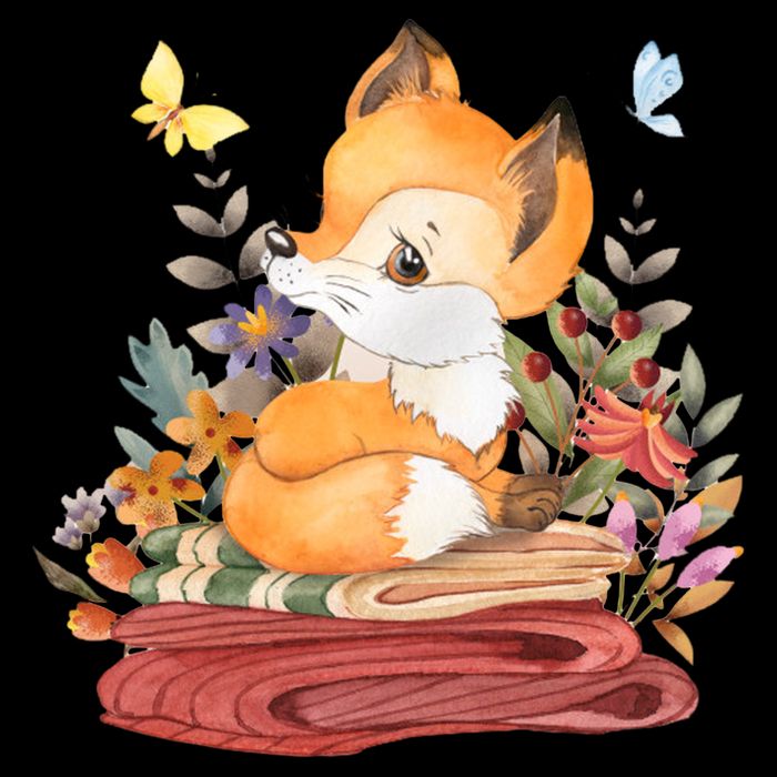 Cute Floral Restful Fox Butterfly Impact Tech Backpack