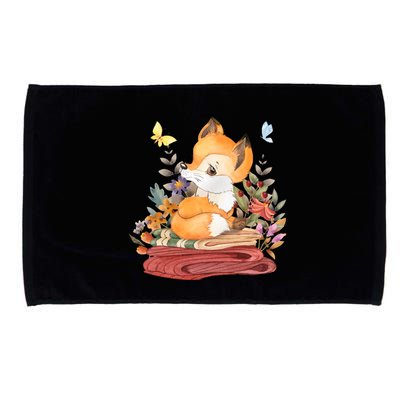 Cute Floral Restful Fox Butterfly Microfiber Hand Towel