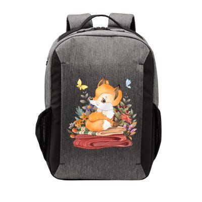 Cute Floral Restful Fox Butterfly Vector Backpack