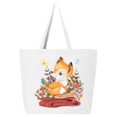 Cute Floral Restful Fox Butterfly 25L Jumbo Tote