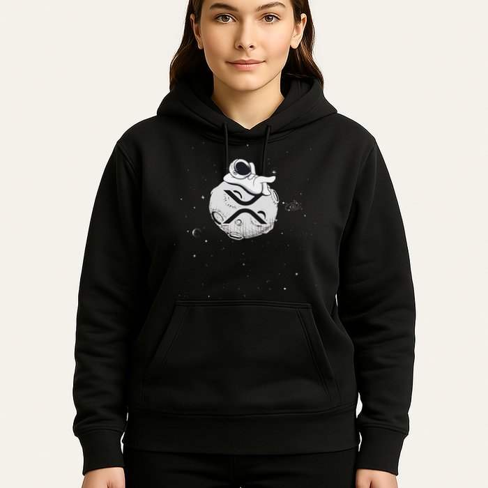 Cryptocurrency Fun Relaxing Space Man On Xrp Crypto Moon Hoodie
