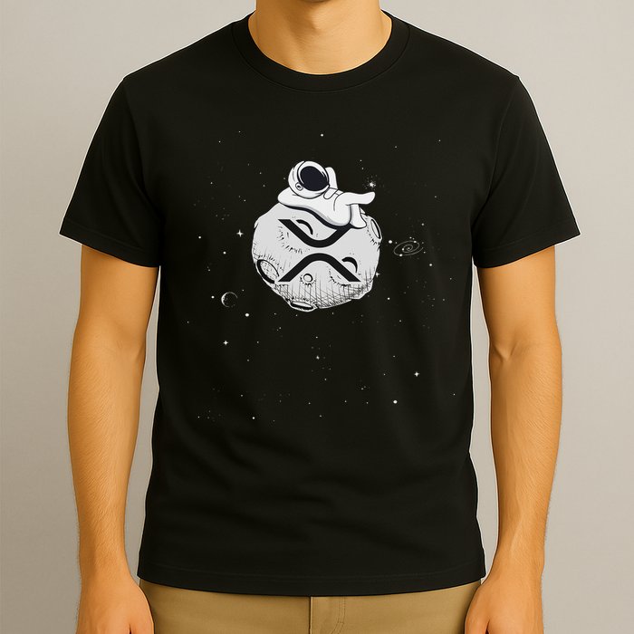 Cryptocurrency Fun Relaxing Space Man On Xrp Crypto Moon T-Shirt