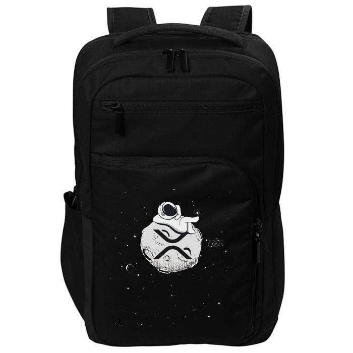Cryptocurrency Fun Relaxing Space Man On Xrp Crypto Moon Impact Tech Backpack