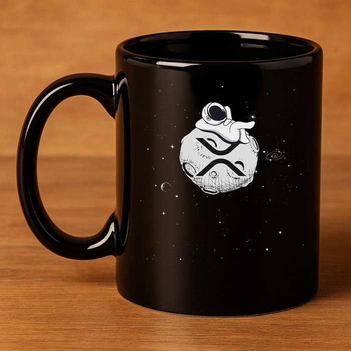 Cryptocurrency Fun Relaxing Space Man On Xrp Crypto Moon 11oz C Handle Ceramic Mug