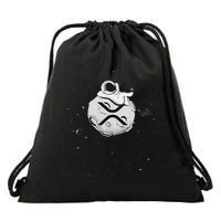 Cryptocurrency Fun Relaxing Space Man On Xrp Crypto Moon Drawstring Bag