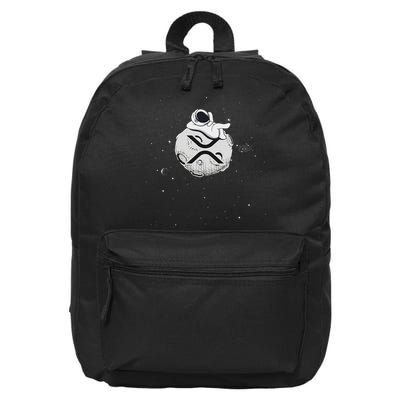 Cryptocurrency Fun Relaxing Space Man On Xrp Crypto Moon 16 in Basic Backpack