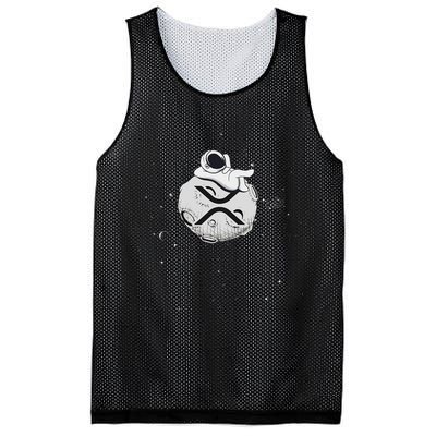 Cryptocurrency Fun Relaxing Space Man On Xrp Crypto Moon Mesh Reversible Basketball Jersey Tank