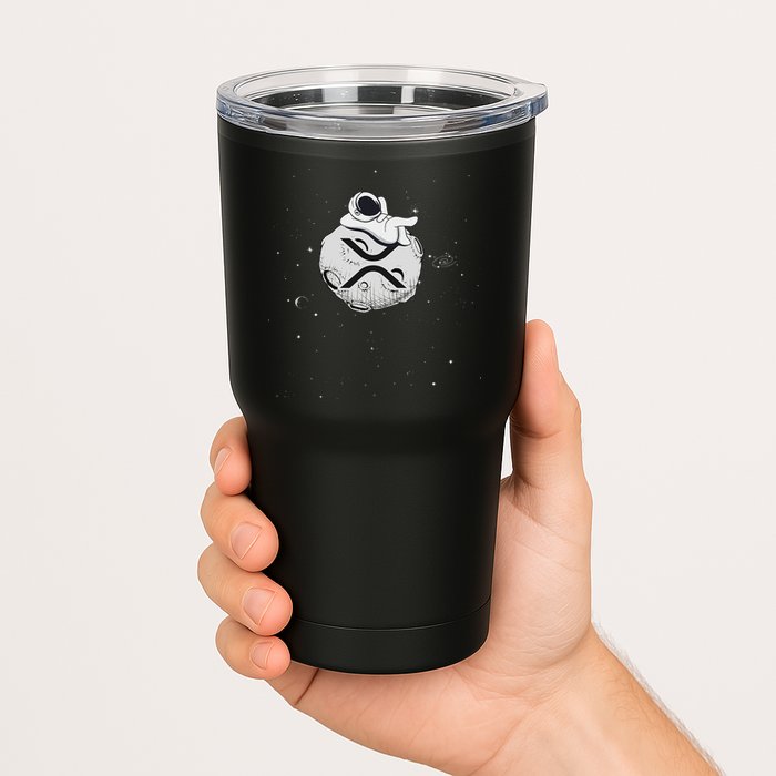 Cryptocurrency Fun Relaxing Space Man On Xrp Crypto Moon Tumbler