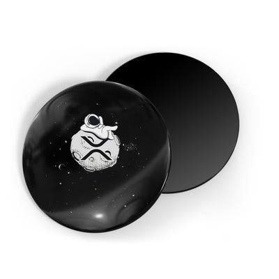 Cryptocurrency Fun Relaxing Space Man On Xrp Crypto Moon Magnet
