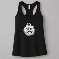 Cryptocurrency Fun Relaxing Space Man On Xrp Crypto Moon Womens Tank Top