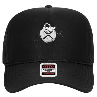 Cryptocurrency Fun Relaxing Space Man On Xrp Crypto Moon Trucker Hat