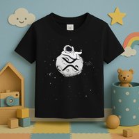 Cryptocurrency Fun Relaxing Space Man On Xrp Crypto Moon Toddler T-Shirt