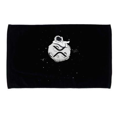 Cryptocurrency Fun Relaxing Space Man On Xrp Crypto Moon Microfiber Hand Towel